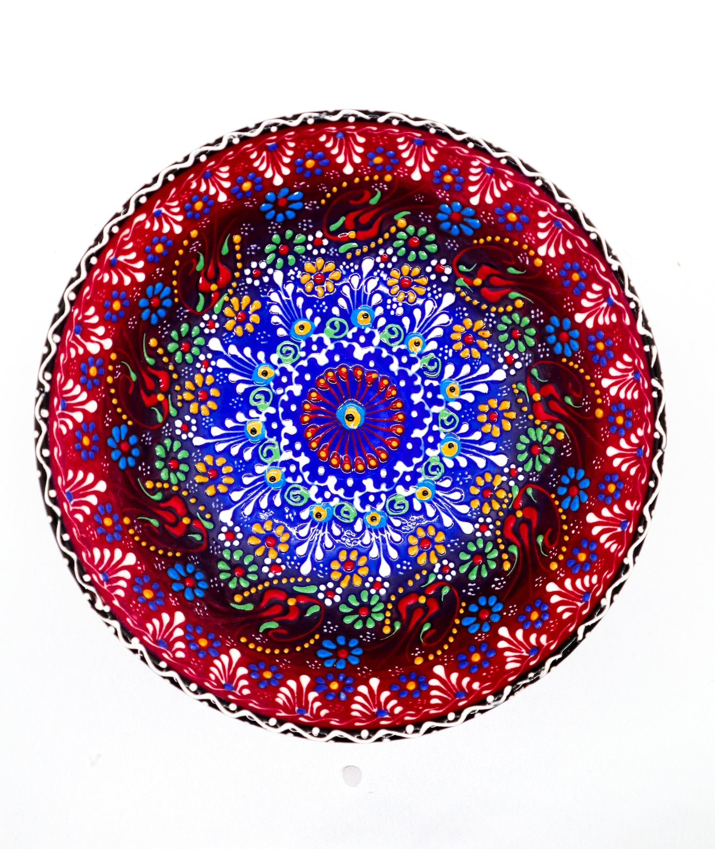 Bol 20 cm dantel ceramică decorativă