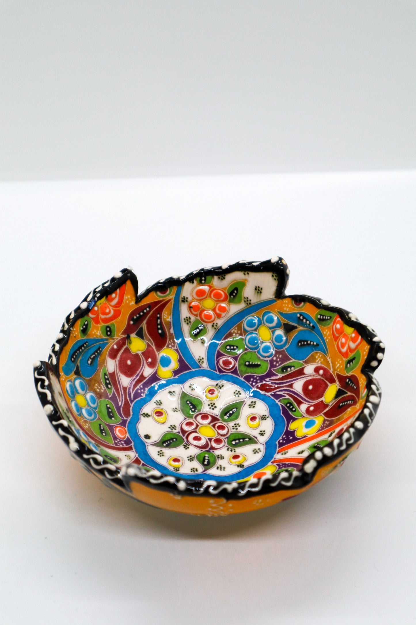 Bol 10 cm kabartma nou ceramică decorativă