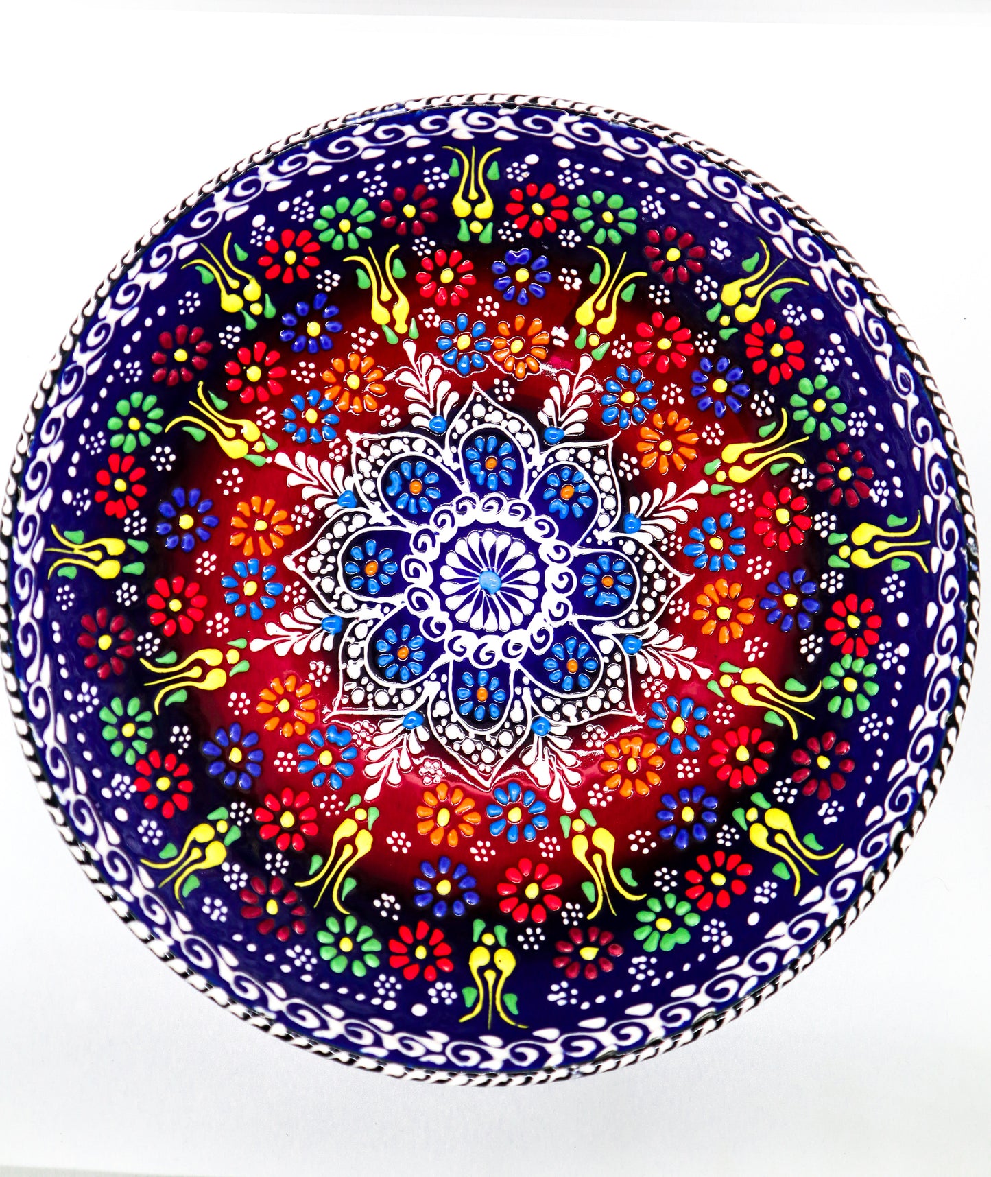 Bol 25 cm dantel ceramică decorativă