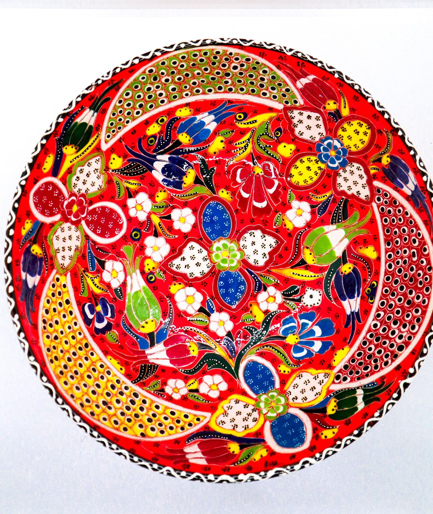 Bol 25 cm kabartma ceramică decorativă