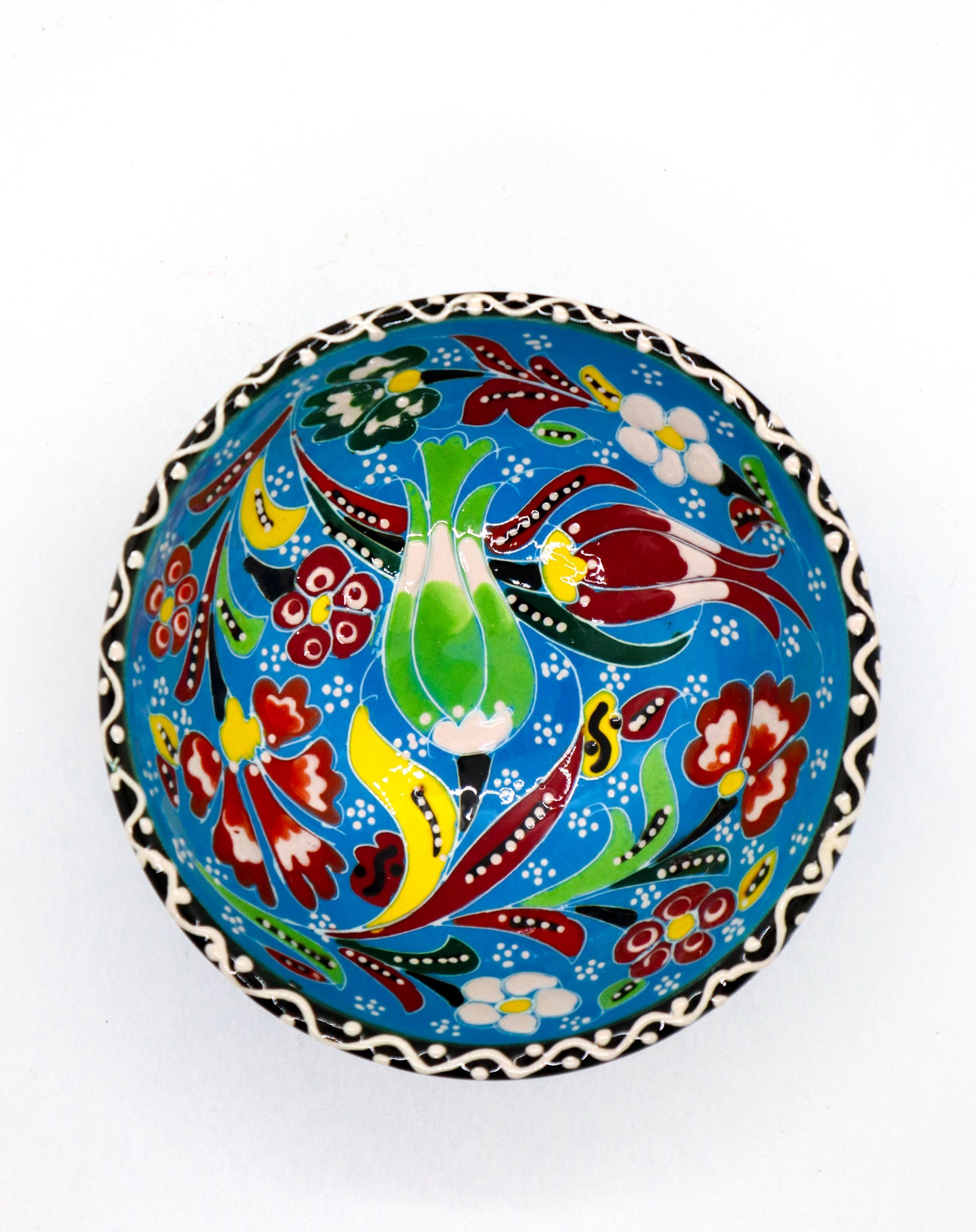 Bol 10 cm kabartma ceramică decorativă