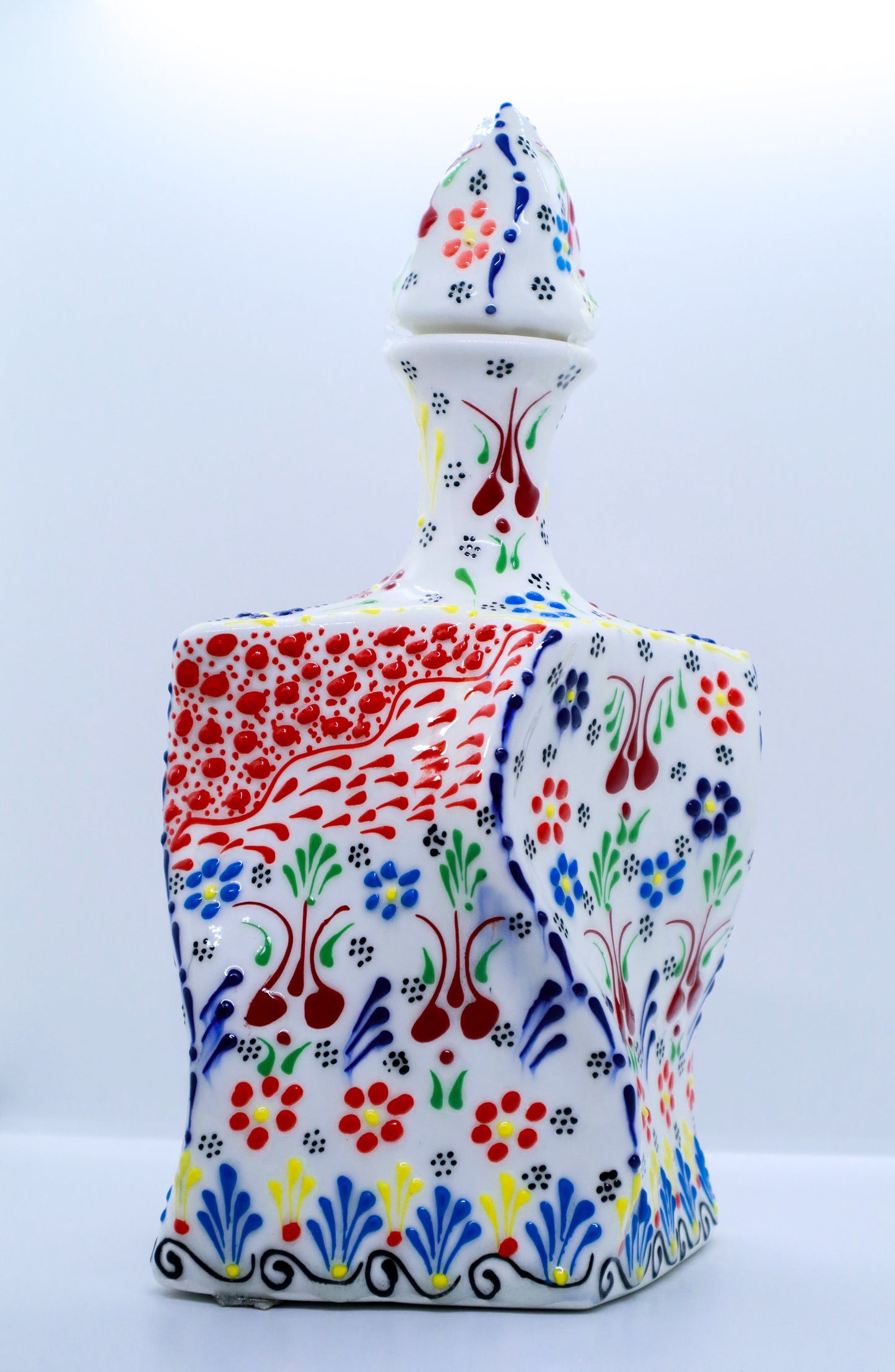 Vază 30 cm dantel ceramică decorativă