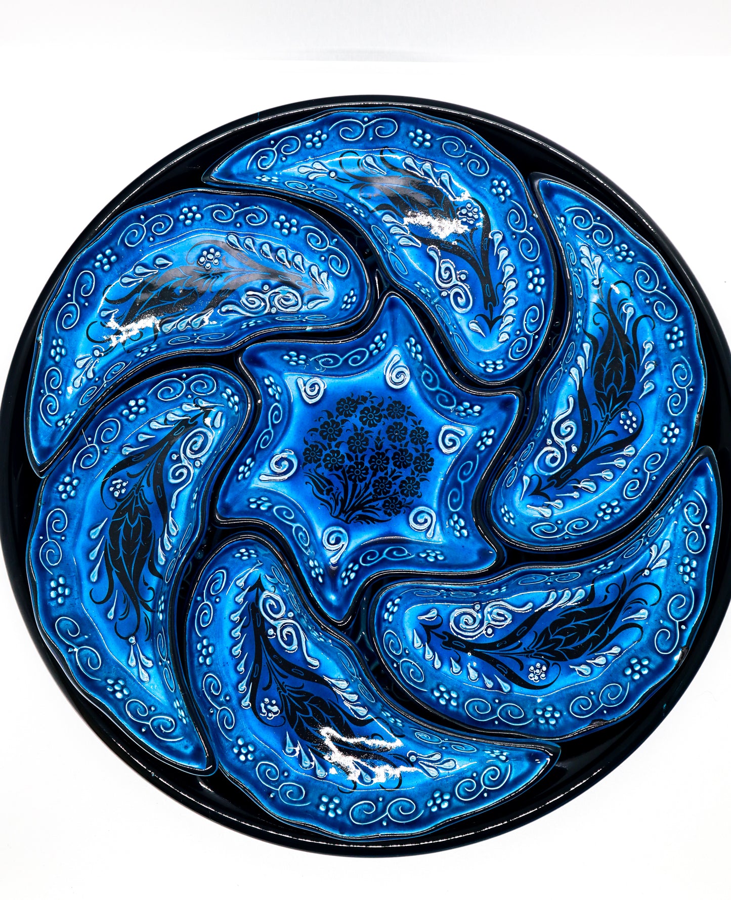 Set mic dejun dantel ceramică decorativă