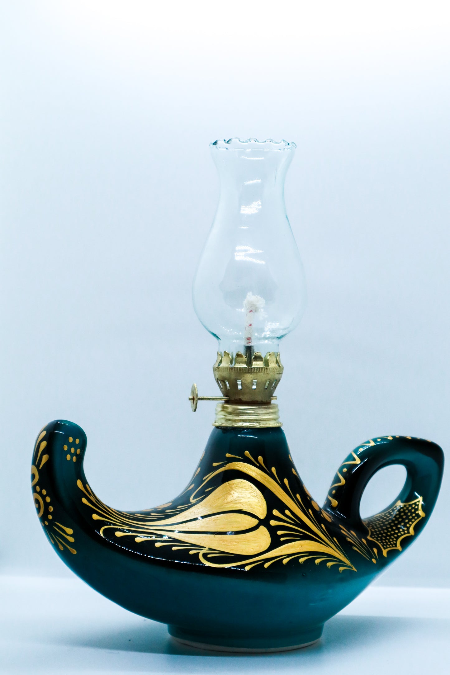 Alattin mare turkuaz auriu ceramică decorativă 150