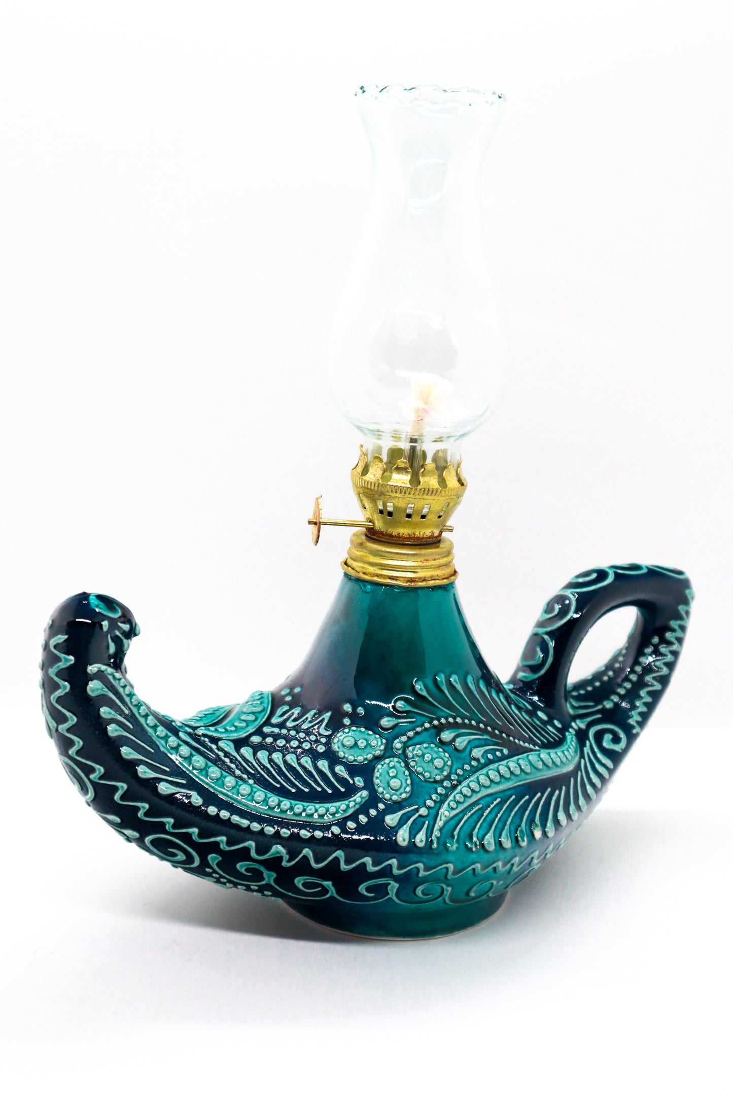 Alattin mare turkuaz ceramică decorativă 150