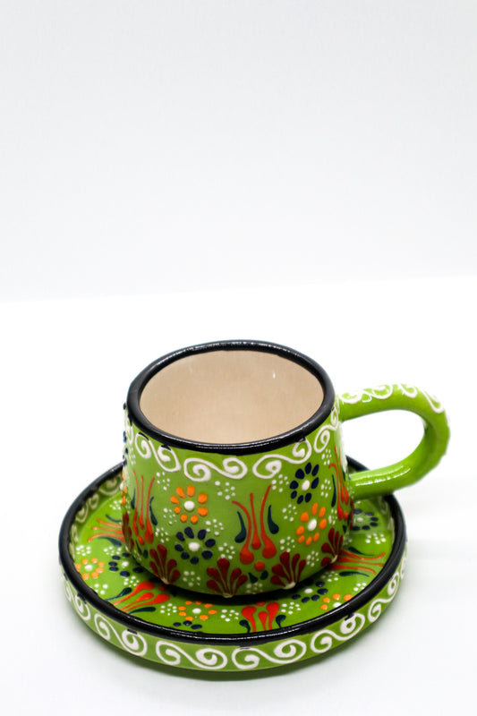 Cană nescafe dantel ceramică decorativă