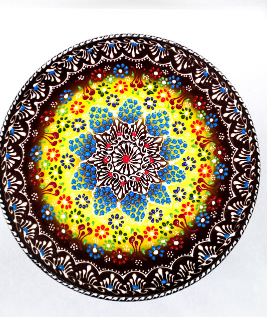 Bol 25 cm dantel ceramică decorativă