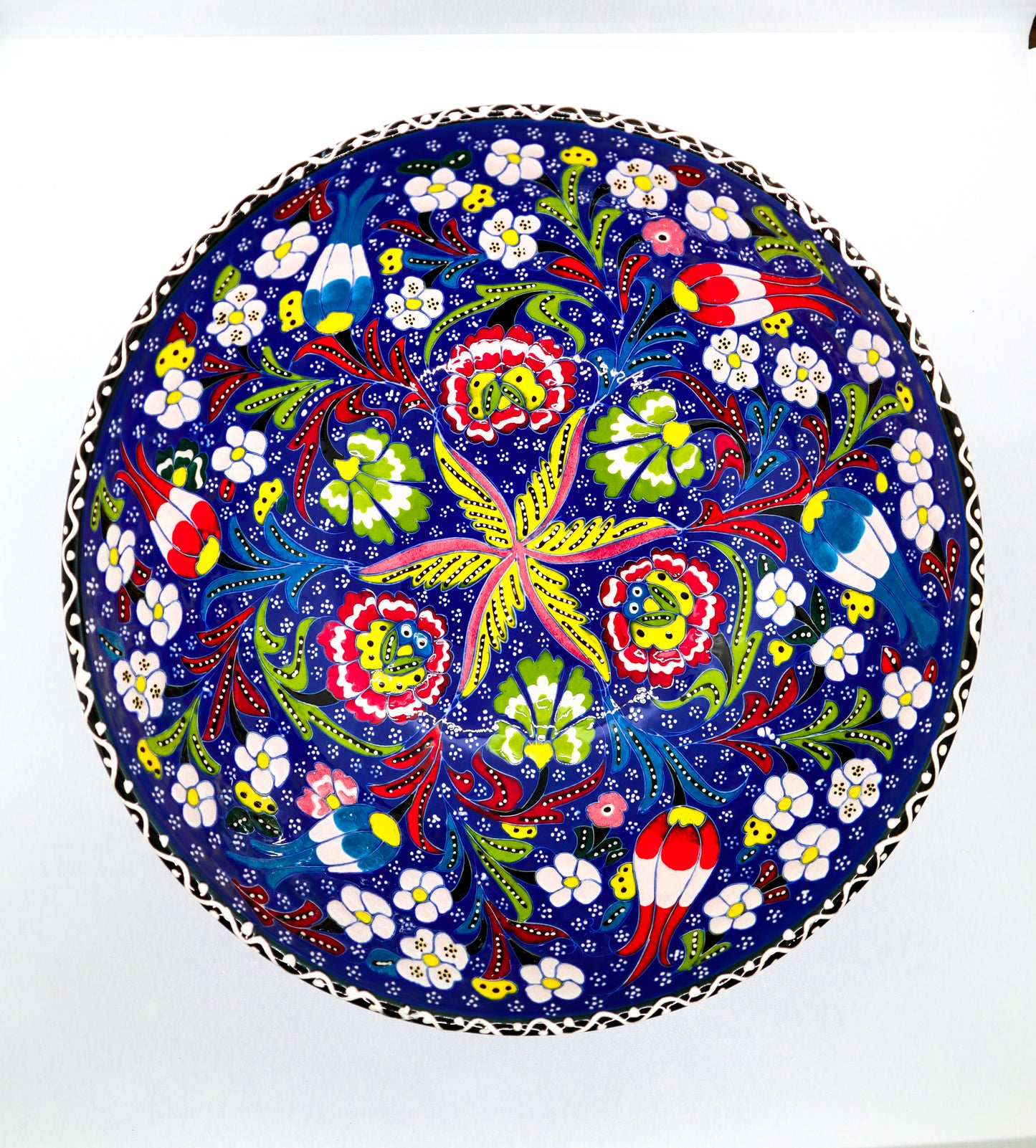 Bol 25 cm kabartma ceramică decorativă