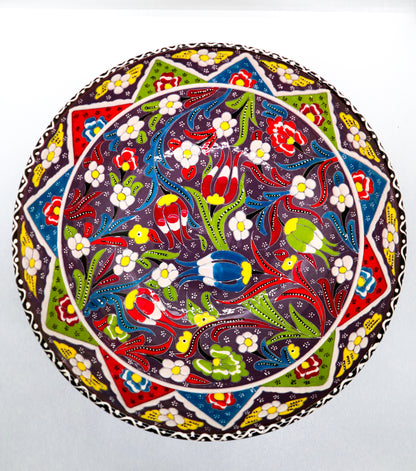Bol 25 cm kabartma ceramică decorativă