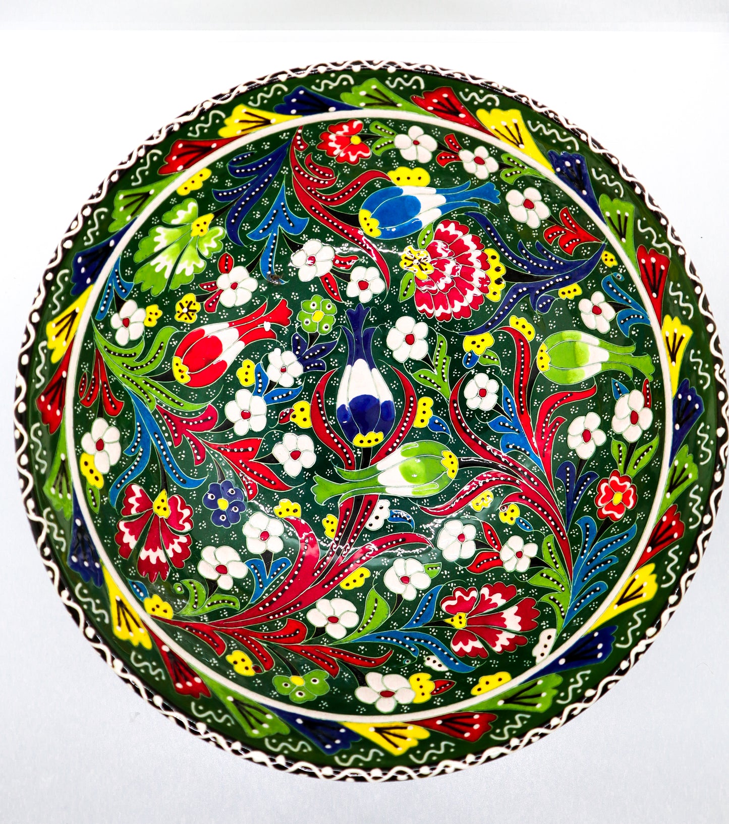 Bol 25 cm kabartma ceramică decorativă