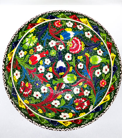 Bol 25 cm kabartma ceramică decorativă