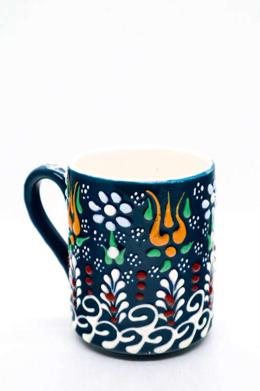 Cană dantel ceramică decorativă