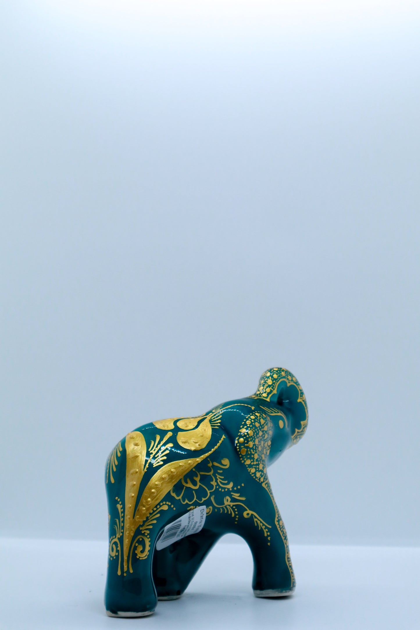 Elefant mic (turkuaz-auriu) 100 ceramică decorativă