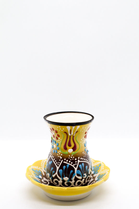 Set ceai dantel ceramică decorativă